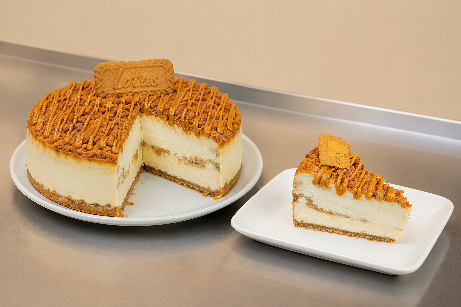 HALF Biscoff Cookie Butter Cheesecake