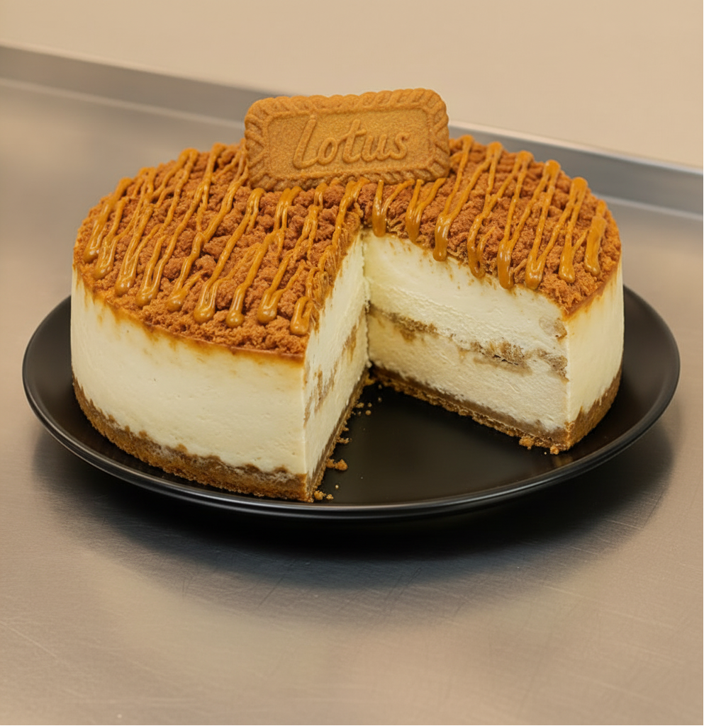 HALF Biscoff Cookie Butter Cheesecake