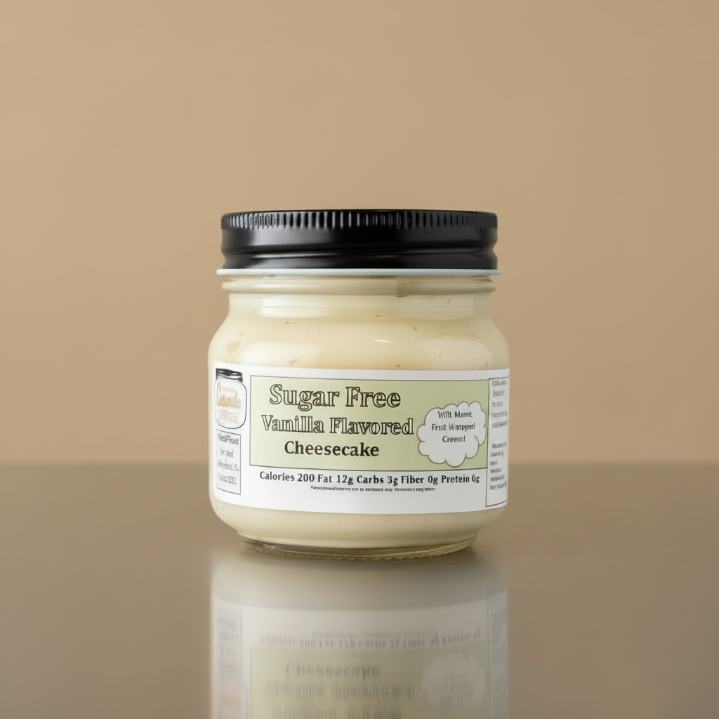 Sugar Free Cheesecake Baked in the Mason Jar